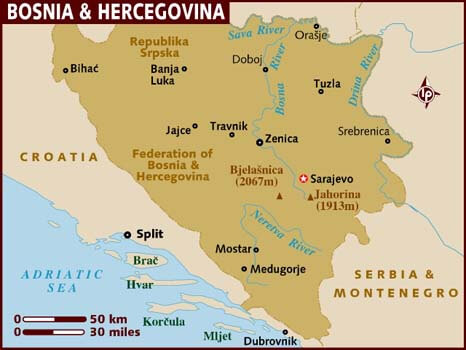 Map Bosnia Herzegovina